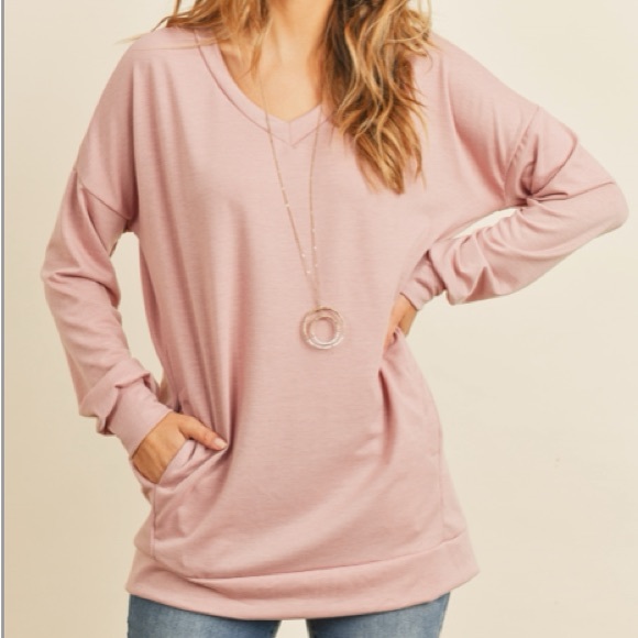 Tops - Oversized French Terry Tunic Top